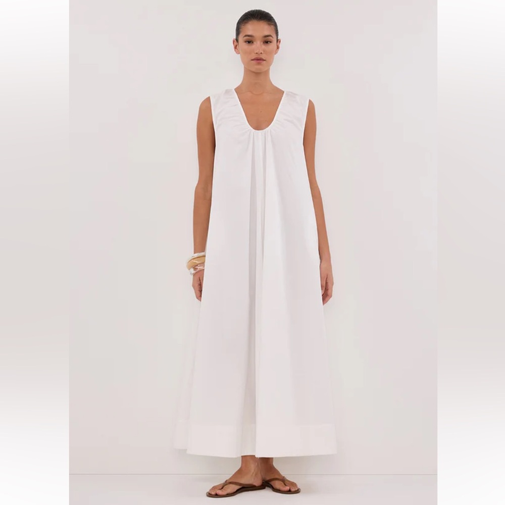DISSH Gabby white cotton midi dress - size 4 US